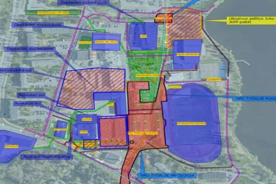 Pirkkala campus project example visual image on Zeitmaps