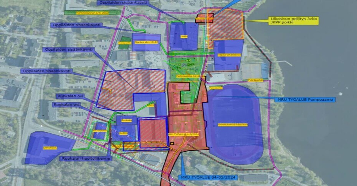 Pirkkala campus project example visual image on Zeitmaps