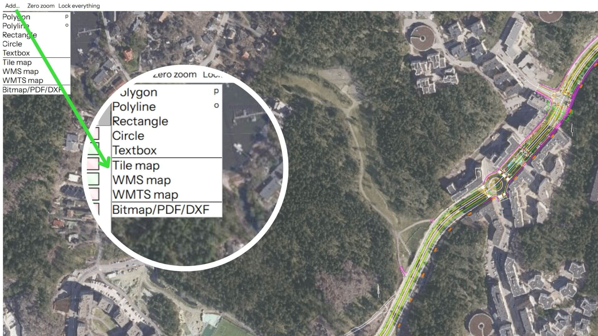 adding drone image in map